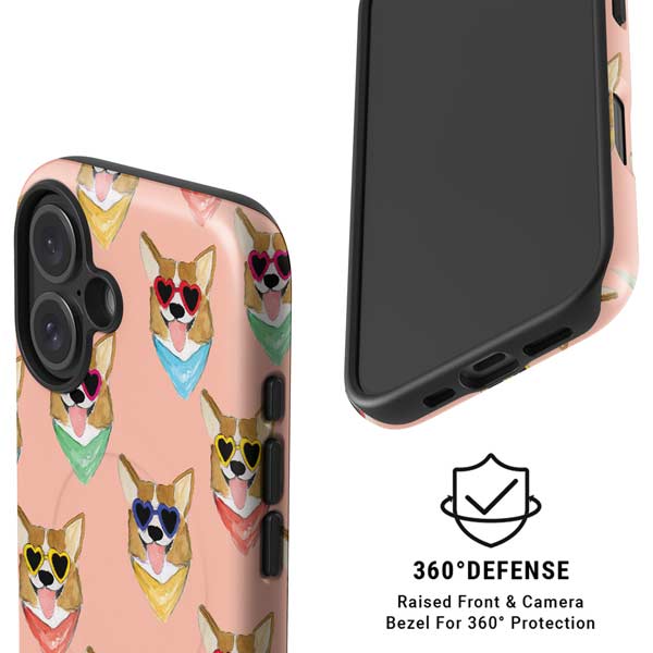 Bouffants and Broken Hearts Corgi Love iPhone 16 Magsafe Impact Case