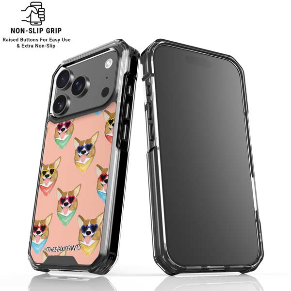 Bouffants and Broken Hearts Corgi Love iPhone 17 Pro Clear Case