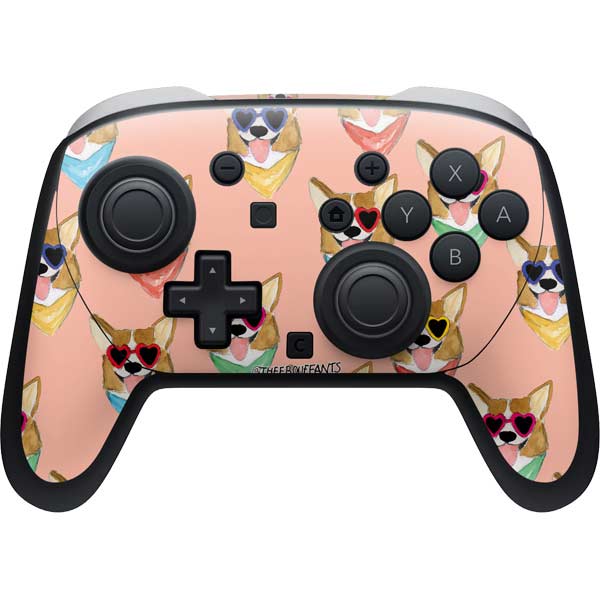 Bouffants and Broken Hearts Corgi Love Nintendo Skins