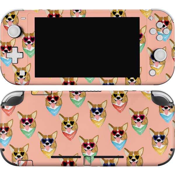 Bouffants and Broken Hearts Corgi Love Nintendo Skins