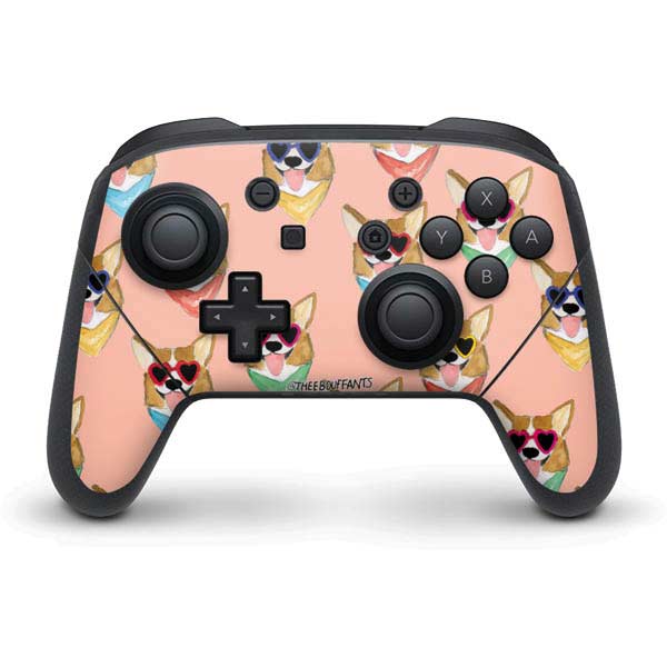 Bouffants and Broken Hearts Corgi Love Nintendo Skins