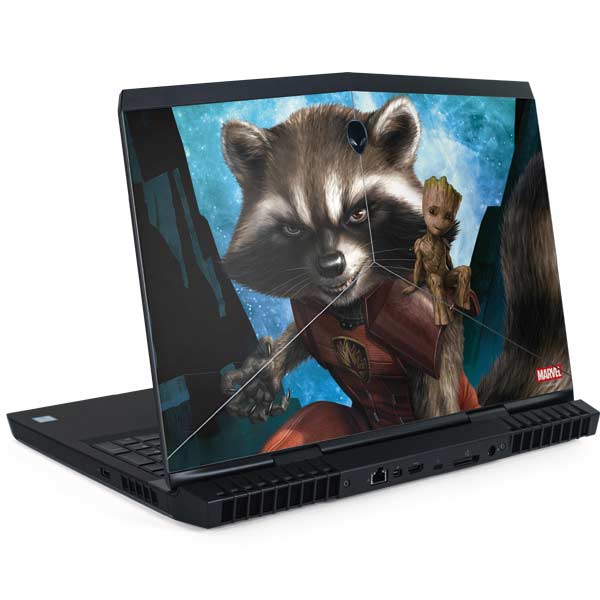 Marvel Rocket and Baby Groot Cosmic Bond Dell Alienware Skin