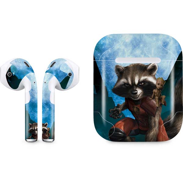 Marvel Rocket and Baby Groot Cosmic Bond Apple AirPods Skin