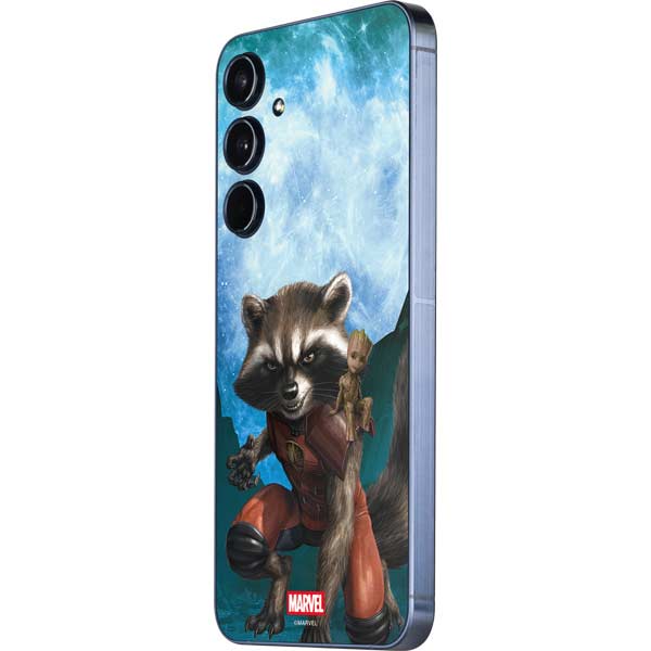 Marvel Rocket and Baby Groot Cosmic Bond Galaxy A36 5G Skin
