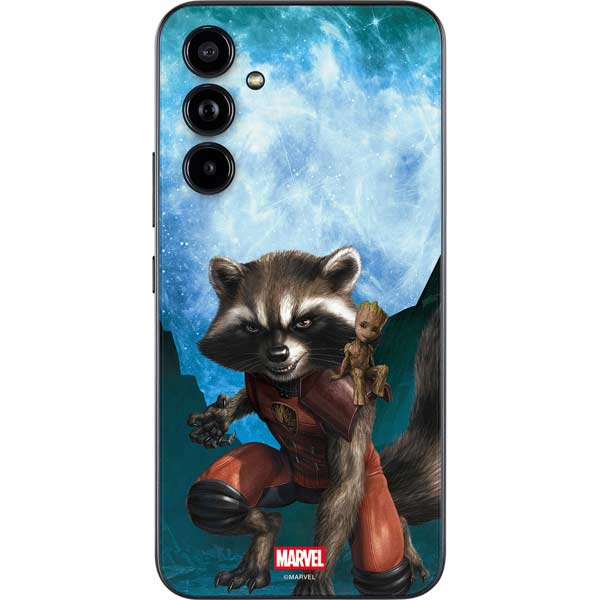 Marvel Rocket and Baby Groot Cosmic Bond Galaxy A54 5G Skin