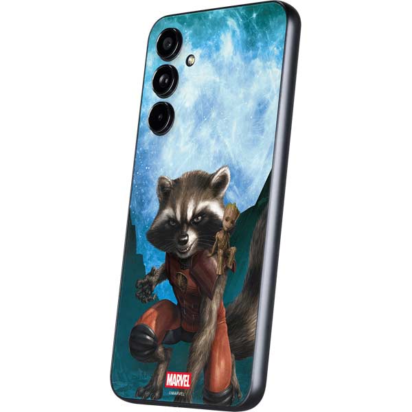 Marvel Rocket and Baby Groot Cosmic Bond Galaxy A54 5G Skin