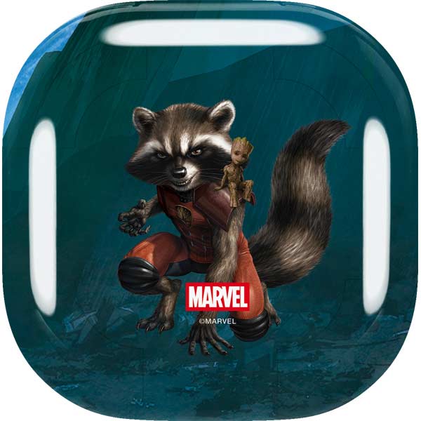 Marvel Rocket and Baby Groot Cosmic Bond Galaxy Buds Live Skin