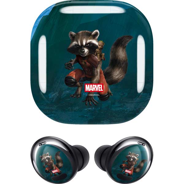 Marvel Rocket and Baby Groot Cosmic Bond Galaxy Buds Pro Skin