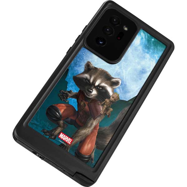 Marvel Rocket and Baby Groot Cosmic Bond Galaxy Note20 Ultra 5G Waterproof Case