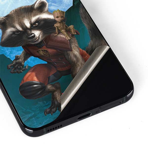 Marvel Rocket and Baby Groot Cosmic Bond Galaxy S22 Plus Skin
