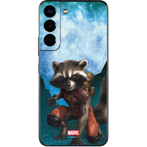 Marvel Rocket and Baby Groot Cosmic Bond Galaxy S22 Skin