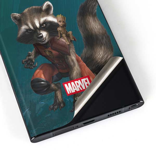 Marvel Rocket and Baby Groot Cosmic Bond Galaxy S23 Ultra Skin