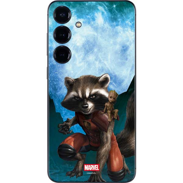 Marvel Rocket and Baby Groot Cosmic Bond Galaxy S24 Plus Skin