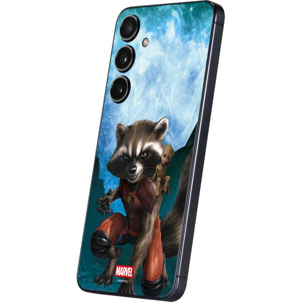 Marvel Rocket and Baby Groot Cosmic Bond Galaxy S24 Plus Skin