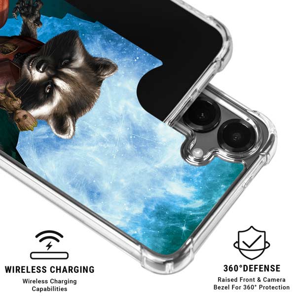 Marvel Rocket and Baby Groot Cosmic Bond Galaxy S26 Clear Case
