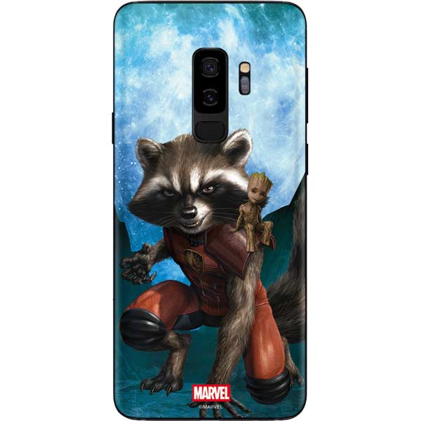 Marvel Rocket and Baby Groot Cosmic Bond Galaxy S9 Plus Skin