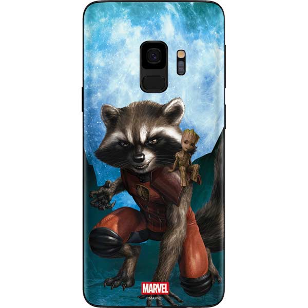 Marvel Rocket and Baby Groot Cosmic Bond Galaxy S9 Skin