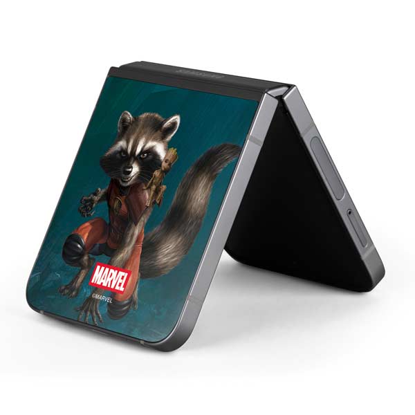 Marvel Rocket and Baby Groot Cosmic Bond Galaxy Z Flip6 Skin