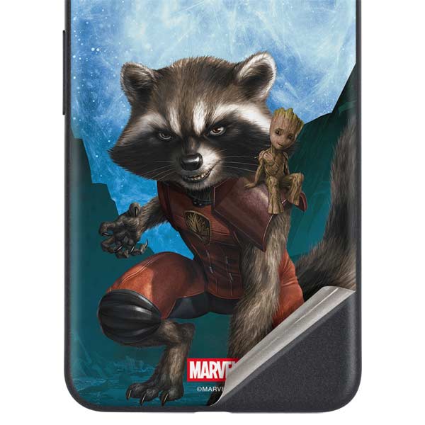 Marvel Rocket and Baby Groot Cosmic Bond Google Pixel 5a Skin