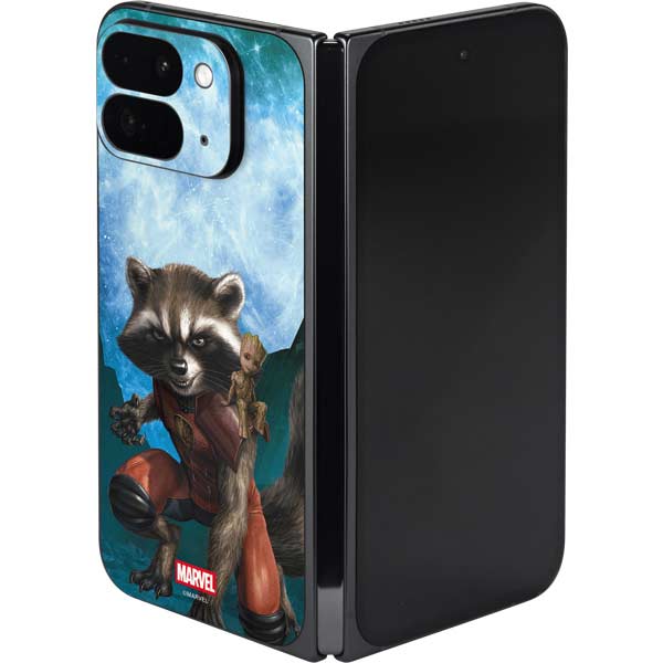 Marvel Rocket and Baby Groot Cosmic Bond Google Pixel 9 Pro Fold Skin