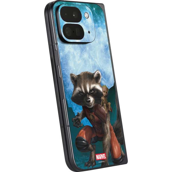 Marvel Rocket and Baby Groot Cosmic Bond Google Pixel 9 Pro Fold Skin