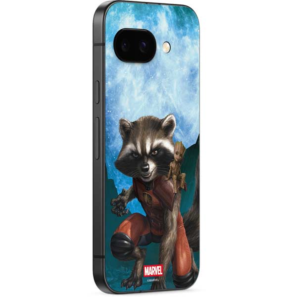Marvel Rocket and Baby Groot Cosmic Bond Google Pixel 9a Skin