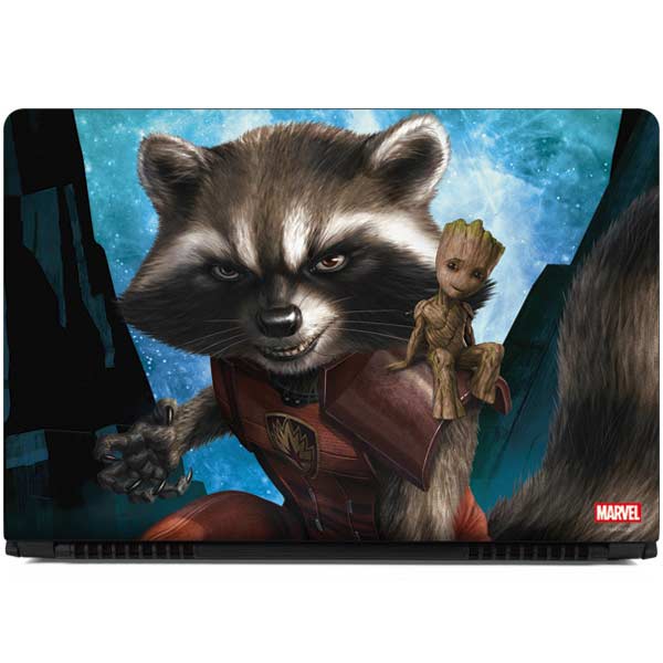 Marvel Rocket and Baby Groot Cosmic Bond Dell Inspiron Skin