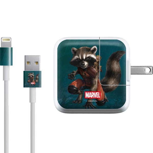 Marvel Rocket and Baby Groot Cosmic Bond iPad Charger (10W USB) Skin