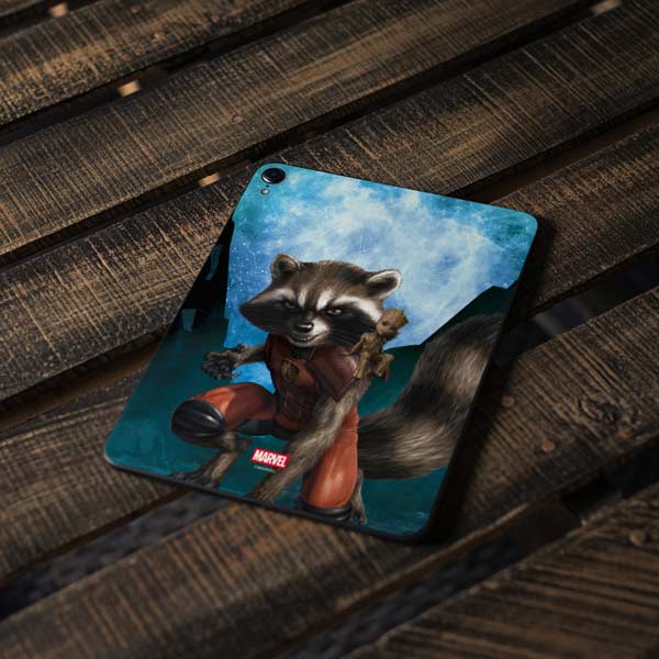 Marvel Rocket and Baby Groot Cosmic Bond Apple iPad Pro Skin