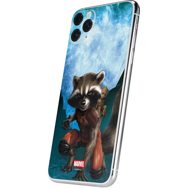 Marvel Rocket and Baby Groot Cosmic Bond iPhone 11 Pro Max Skin