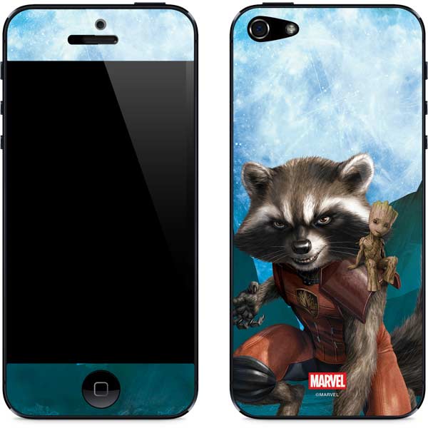 Marvel Rocket and Baby Groot Cosmic Bond iPhone 5/5s/5SE Skin