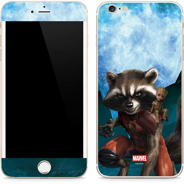 Marvel Rocket and Baby Groot Cosmic Bond iPhone 6/6s Plus Skin