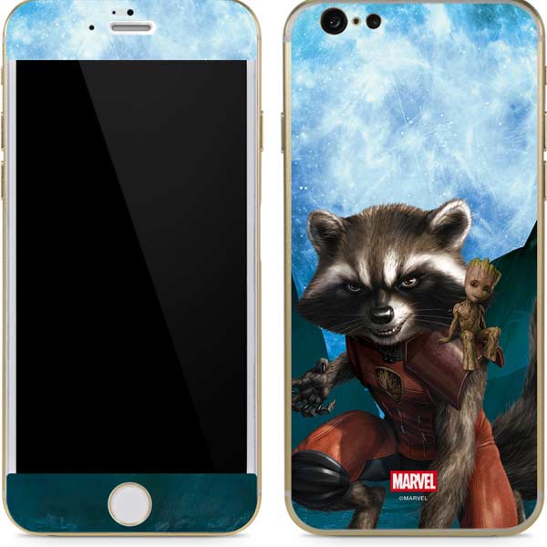 Marvel Rocket and Baby Groot Cosmic Bond iPhone 6/6s Skin