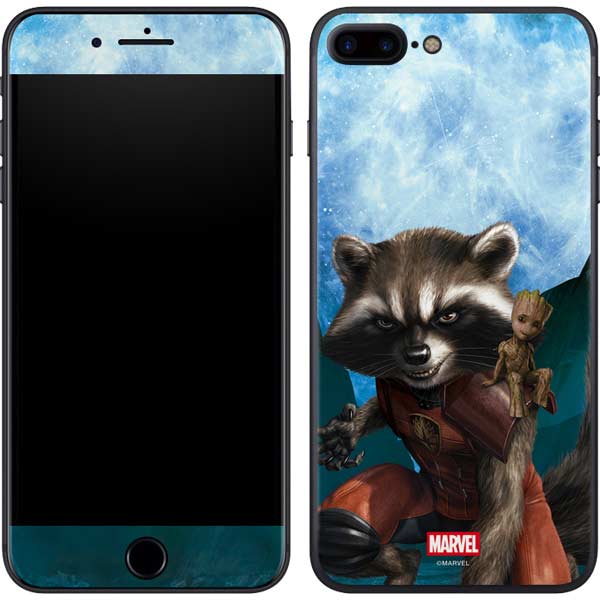 Marvel Rocket and Baby Groot Cosmic Bond iPhone 7 Plus Skin