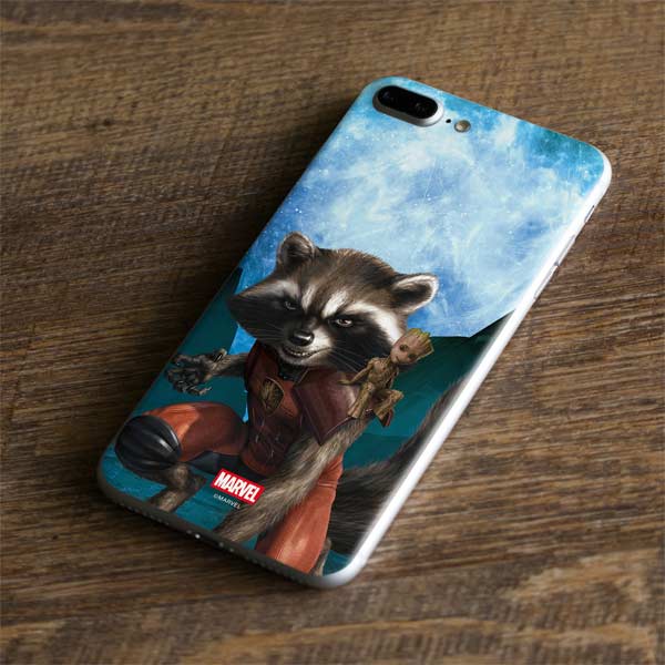 Marvel Rocket and Baby Groot Cosmic Bond iPhone 7 Plus Skin