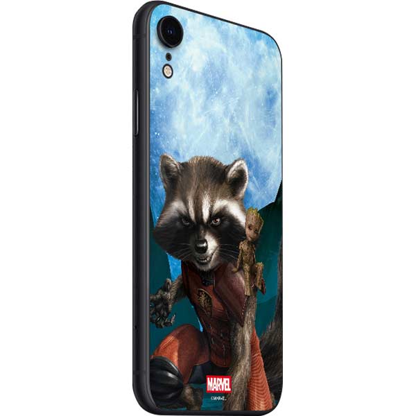 Marvel Rocket and Baby Groot Cosmic Bond iPhone SE (2nd & 3rd Gen) Skin