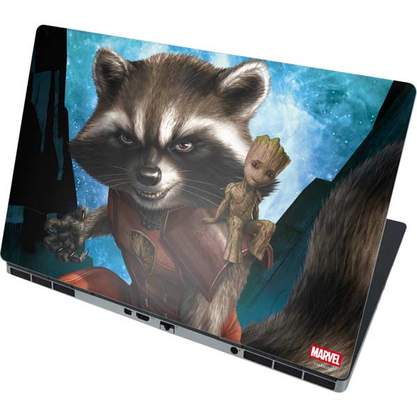 Marvel Rocket and Baby Groot Cosmic Bond Dell Precision Skin