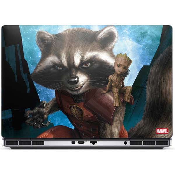 Marvel Rocket and Baby Groot Cosmic Bond Dell Precision Skin