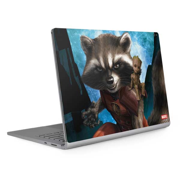Marvel Rocket and Baby Groot Cosmic Bond Surface Book 2 15in Skin