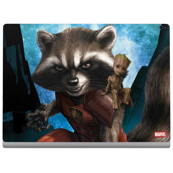 Marvel Rocket and Baby Groot Cosmic Bond Surface Book 2 15in Skin