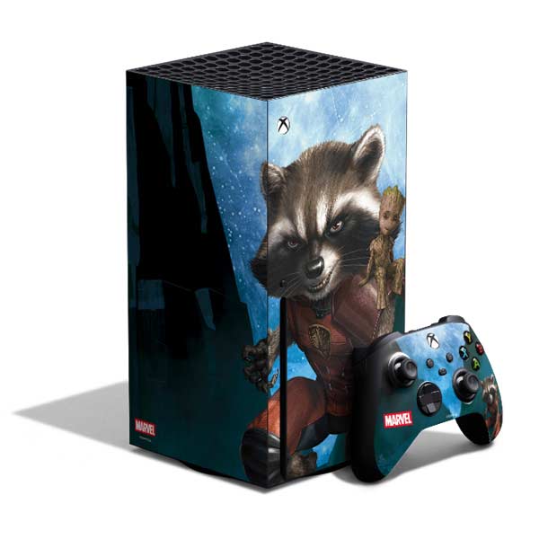 Marvel Rocket and Baby Groot Cosmic Bond Xbox Series X Bundle Skin