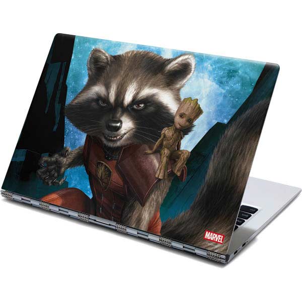Marvel Rocket and Baby Groot Cosmic Bond Yoga 910 2-in-1 14in Touch-Screen Skin