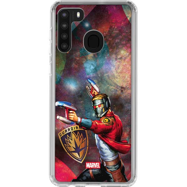 Marvel Star-Lord Cosmic Commander Galaxy A21 Clear Case