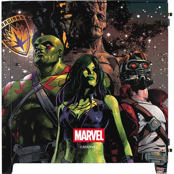 Marvel Guardians of the Galaxy Cosmic Unity Corsair 4000D Tempered Glass Mid-Tower ATX Case Skin