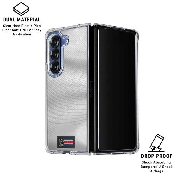 Costa Rica Soccer Flag Galaxy Z Fold7 Clear Case