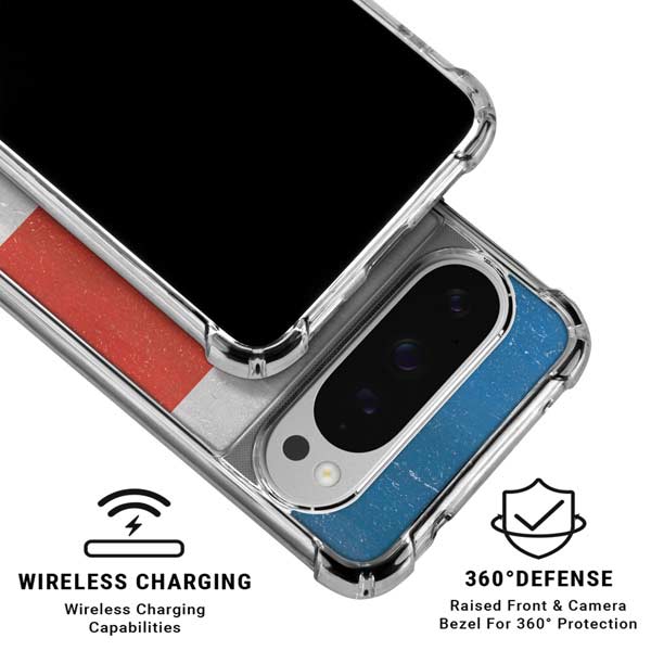 Costa Rican Flag Distressed Google Pixel 10 Pro XL Clear Case
