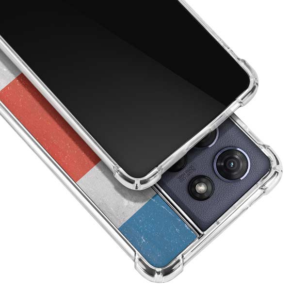 Costa Rican Flag Distressed Moto G Play 5G (2025) Clear Case
