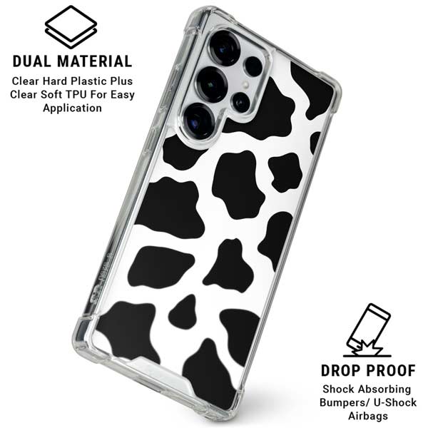 Cow Print Galaxy S25 Ultra Clear Case