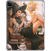 Cozy Autumn Library Witch with Cat and Coffee by Ivy Dolamore iPad Pro 11in (2024) Clear Case