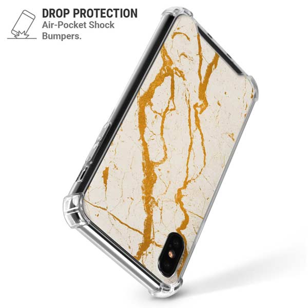 Cracked Marble iPhone X/XS Clear Case